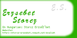 erzsebet storcz business card